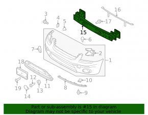Ford Transit Connect MK2 10-13 Front Bumper Reinforcement