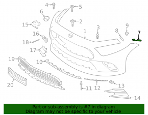 Front bumper bracket outer right Mercedes CLS-class C257 19-23