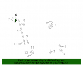 Right tailgate shock absorber bracket on the body of Ford Escape MK3 13-19