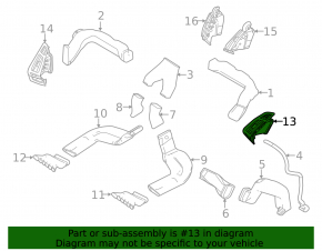 Air duct dashboard right Ford Focus mk3 15-18