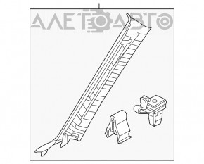 Front pillar trim upper left Mazda 6 13-17 plastic gray