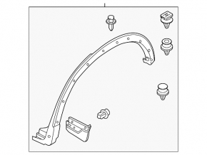 Rear right wing arch trim Mazda CX-5 13-16