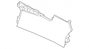 Mazda CX-9 16-23 rear center console trim, black, left side
