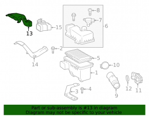 Air intake Toyota Highlander 08-13 3.5