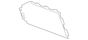 Center console trim side left Chevrolet Volt 16- rear, black