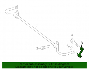 Rear stabilizer link right Mercedes CLA 14-19 type 1