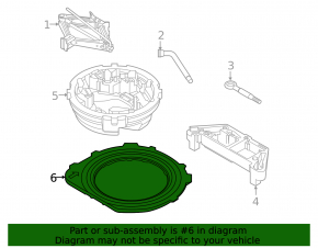 Foam under spare tire Volvo XC40 19-22