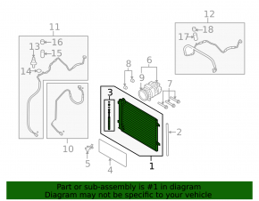 Air conditioning condenser radiator VW CC 08-17