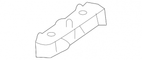 Left Audi A3 8V 15-20 trunk lid bumper bracket on the lid