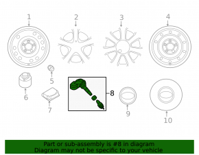 Wheel Pressure Sensor Hyundai Elantra UD 11-13 315mhz