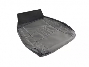 Passenger seat Jeep Grand Cherokee WK2 16-17 without airbag, electric, leather black, rusty at the bottom, dented, scratches, leather defect, for cleaning