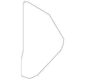 Front panel trim side left Nissan Rogue 14-20 black