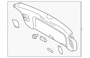 Lower tailgate trim Mitsubishi Outlander Sport ASX 10-17 black, scratch, without plug
