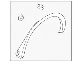 Rear left fender arch trim for Mitsubishi Outlander 22-25