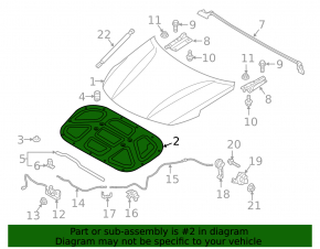 Kia Optima hood insulation 16-20