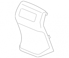 Rear center console trim Honda Accord 13-17 black, under deflector, scratches
