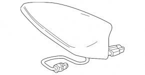 Antenna fin Chevrolet Malibu 16-18 type 2 on 2 connectors
