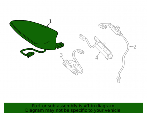 Antenna fin Chevrolet Malibu 16-18 type 2 on 2 connectors