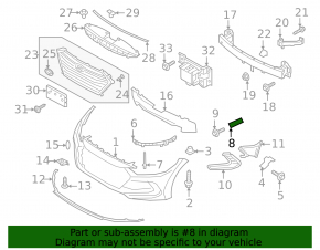 Front bumper bracket left Hyundai Elantra AD 17-20 on TV