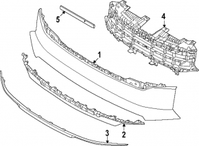 Front bumper center molding for Kia EV9 24-25