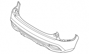Kia Seltos 2021-23 bare rear bumper without molding