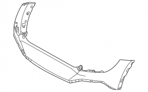 Kia EV6 22-26 bare rear bumper, upper part, for parking sensors and Park Assist, GT, GT-Line