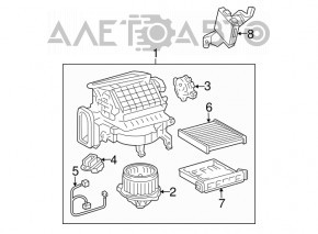 Heater assembly Lexus RX300 RX330 04-06