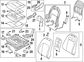 Driver's seat tilt adjustment motor for Hyundai Tucson 22-26