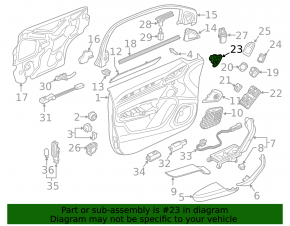 Front left central locking button for Audi Q3 8U 15-18