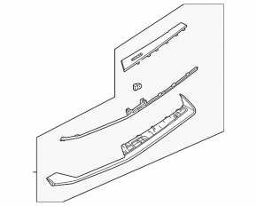 Front panel trim right Audi A3 22-26 gray