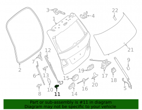 Left tailgate bumper Mercedes GLS-class X166 13-19