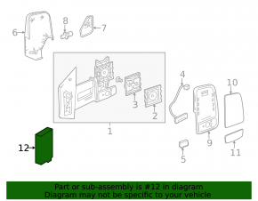 Blind spot sensor BSM rear left Mercedes Metris W447 16-20