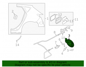 Fuel filler door for Mazda3 MPS 09-13