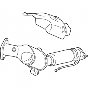 Ford Edge 15-18 lower catalytic converter 2.0T AWD