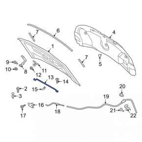 Ford Explorer 20- Hood Support Stick