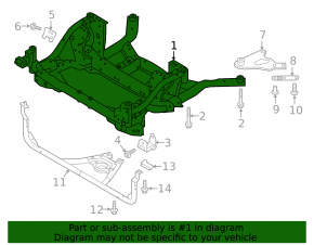 Front subframe for Land Rover Range Rover Velar 18-26