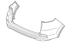 Rear bumper bare Honda CRV 15-16 rest
