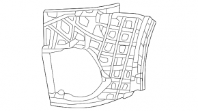 Front bumper mount, right, inner frame, VW Jetta 22-24