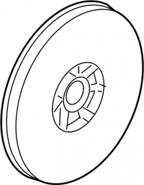 Cooling fan impeller left Nissan Leaf 11-17 6 blades, crack