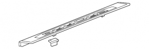Door sill trim front right Chevrolet Camaro 16- coupe outer, black, worn