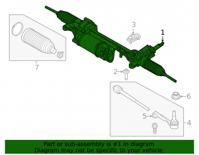 Steering rack EPS BMW 5 G30 17-20 2.0T, 3.0T, 4.4T with active steering, knocks