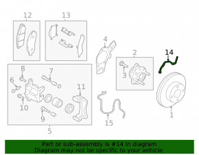 Brake hose front left Nissan Sentra 13-19 1.8