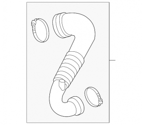 Air duct for manifold Audi A6 C7 16-18 rest 2.0