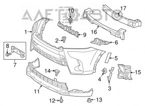 Front Bumper Bracket Left Toyota Highlander 14-19 SIGNEDA