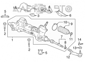 Steering tip left Honda Accord 18-22 CTR