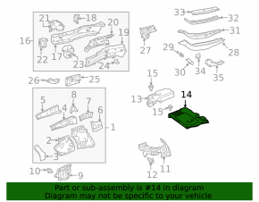 Left engine cover for Lexus RX450h 10-15