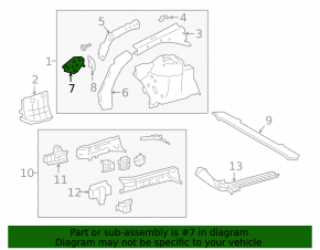 Front left fender bracket for Toyota Avalon 19-22
