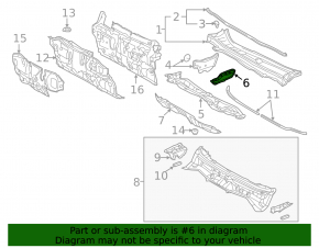 Windscreen wiper seal left Lexus ES300h ES350