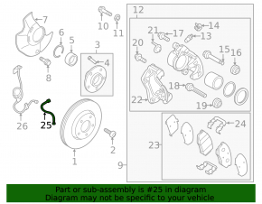 Front left brake hose Kia Optima 11-15