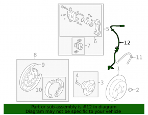 Rear right ABS sensor for Kia Optima 11-16